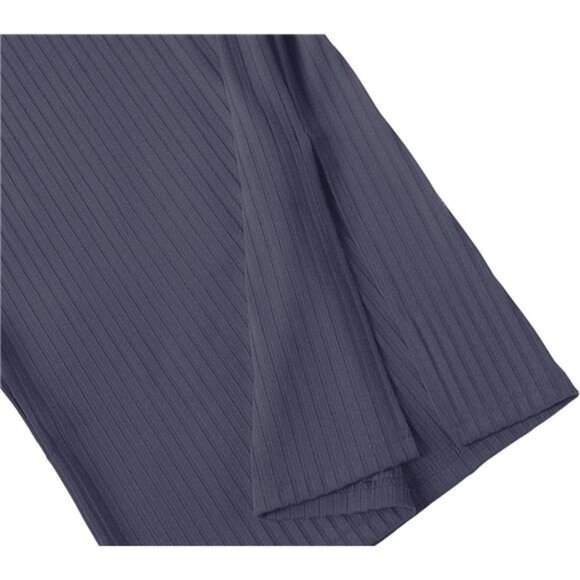 Women's High Waist Stretch Ribbed Knit Pencil Skirt Navy Blue - Picture 3 of 5